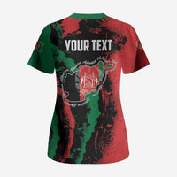 Personalized Afghanistan Scrub Top Grunge Style