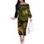 Ethiopia National Day Family Matching Off The Shoulder Long Sleeve Dress and Hawaiian Shirt Lion Of Judah African Pattern