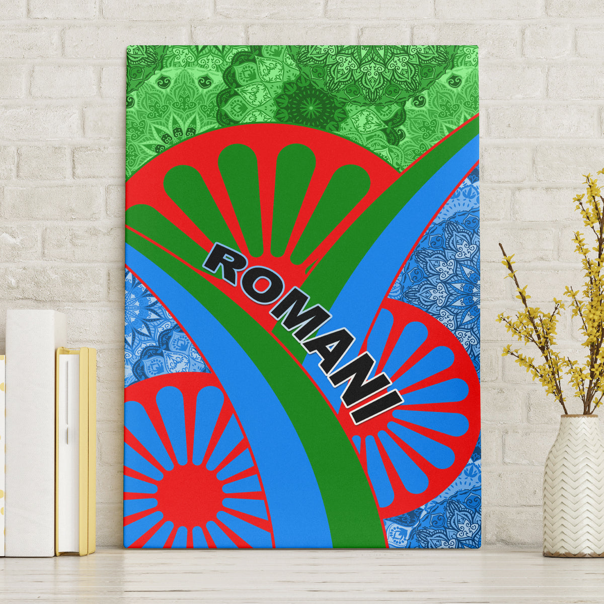 International Romani Day 2024 Canvas Wall Art Gypsy Pattern Tribal - Wonder Print Shop