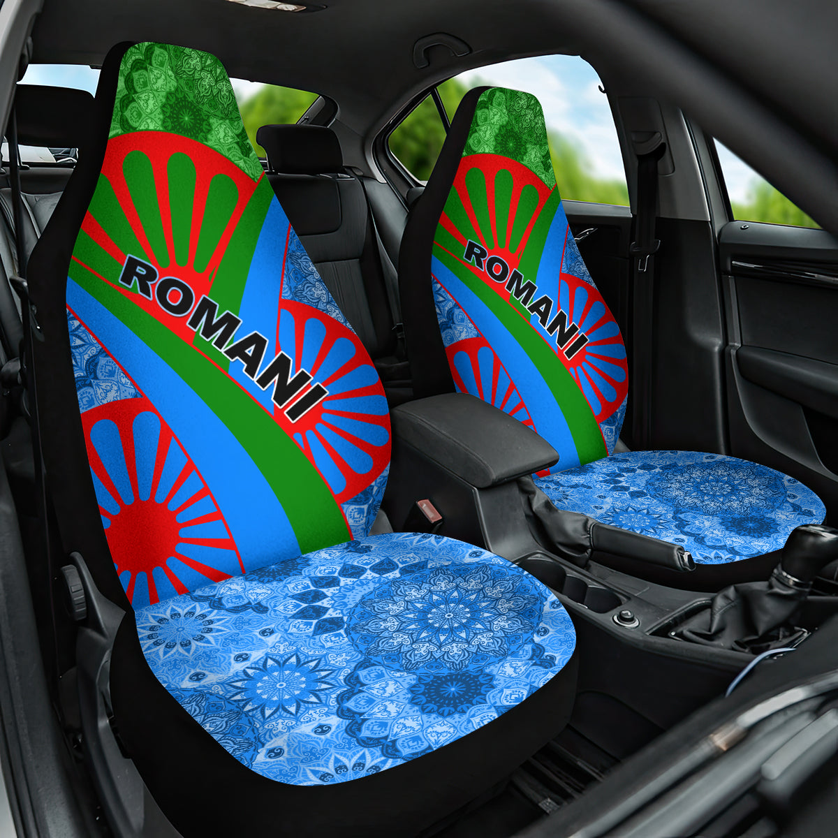 International Romani Day 2024 Car Seat Cover Gypsy Pattern Tribal - Wonder Print Shop