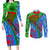 International Romani Day 2024 Couples Matching Long Sleeve Bodycon Dress and Long Sleeve Button Shirt Gypsy Pattern Tribal - Wonder Print Shop