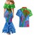 International Romani Day 2024 Couples Matching Mermaid Dress and Hawaiian Shirt Gypsy Pattern Tribal - Wonder Print Shop