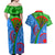 International Romani Day 2024 Couples Matching Off Shoulder Maxi Dress and Hawaiian Shirt Gypsy Pattern Tribal - Wonder Print Shop