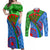 International Romani Day 2024 Couples Matching Off Shoulder Maxi Dress and Long Sleeve Button Shirt Gypsy Pattern Tribal - Wonder Print Shop