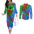 International Romani Day 2024 Couples Matching Off The Shoulder Long Sleeve Dress and Long Sleeve Button Shirt Gypsy Pattern Tribal