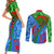 International Romani Day 2024 Couples Matching Short Sleeve Bodycon Dress and Long Sleeve Button Shirt Gypsy Pattern Tribal - Wonder Print Shop