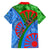 International Romani Day 2024 Family Matching Off Shoulder Short Dress and Hawaiian Shirt Gypsy Pattern Tribal - Wonder Print Shop