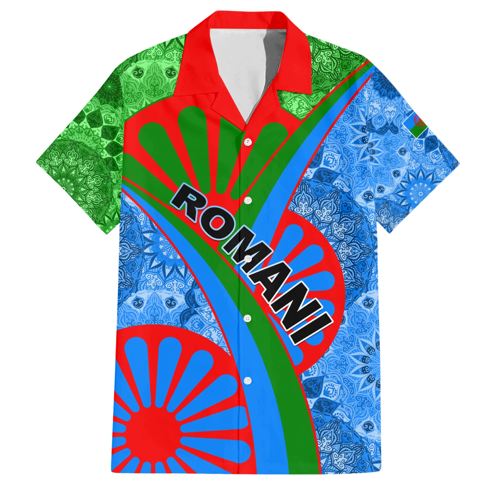 International Romani Day 2024 Hawaiian Shirt Gypsy Pattern Tribal - Wonder Print Shop