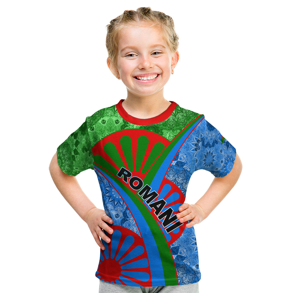 International Romani Day 2024 Kid T Shirt Gypsy Pattern Tribal - Wonder Print Shop