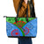 International Romani Day 2024 Leather Tote Bag Gypsy Pattern Tribal - Wonder Print Shop