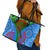 International Romani Day 2024 Leather Tote Bag Gypsy Pattern Tribal - Wonder Print Shop