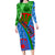 International Romani Day 2024 Long Sleeve Bodycon Dress Gypsy Pattern Tribal - Wonder Print Shop