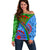 International Romani Day 2024 Off Shoulder Sweater Gypsy Pattern Tribal - Wonder Print Shop