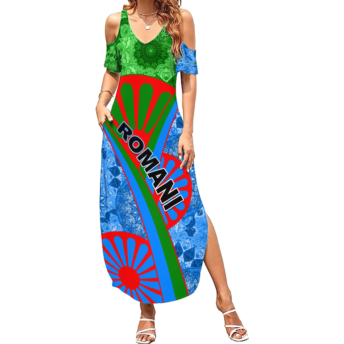 International Romani Day 2024 Summer Maxi Dress Gypsy Pattern Tribal - Wonder Print Shop