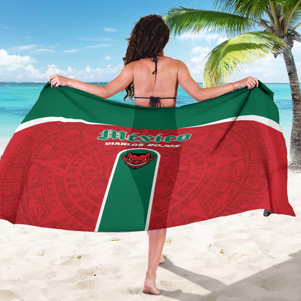 Baseball Mexico Diablos Rojos Sarong Red Devils Aztec Pattern