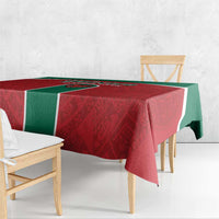 Baseball Mexico Diablos Rojos Tablecloth Red Devils Aztec Pattern