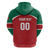 Custom Baseball Mexico Diablos Rojos Zip Hoodie Red Devils Aztec Pattern
