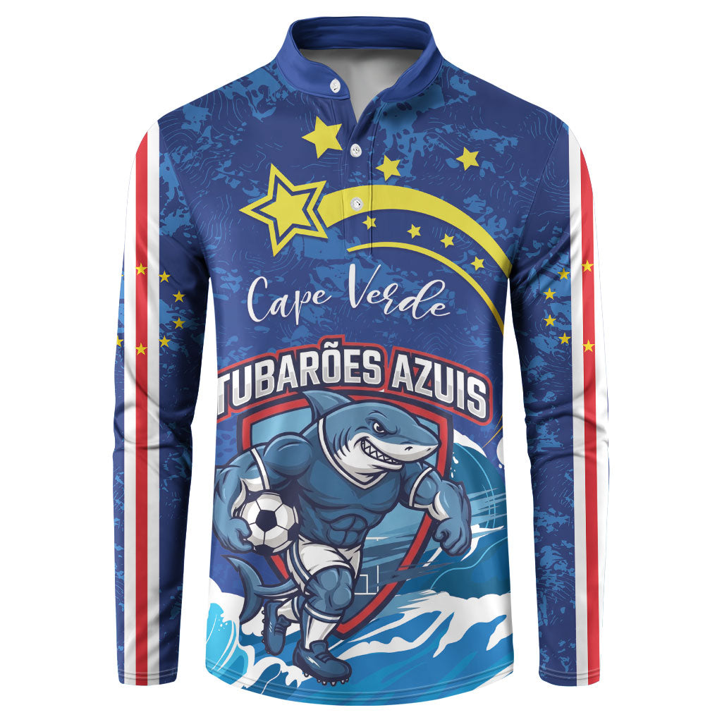Custom Cape Verde 2026 World Football Button Sweatshirt Blue Sharks Come On