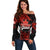 Canada Soccer Off Shoulder Sweater Canadian Maple Sporty Style - Wonder Print Shop