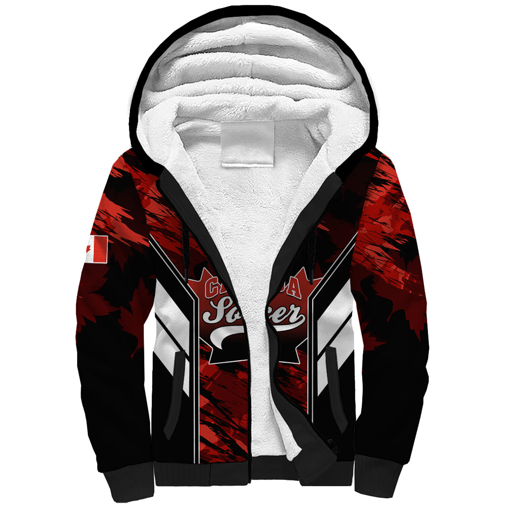 Canada Soccer Sherpa Hoodie Canadian Maple Sporty Style - Wonder Print Shop