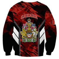 Unisex Canada soccer sweatshirt, black with red back crest and white side stripes
