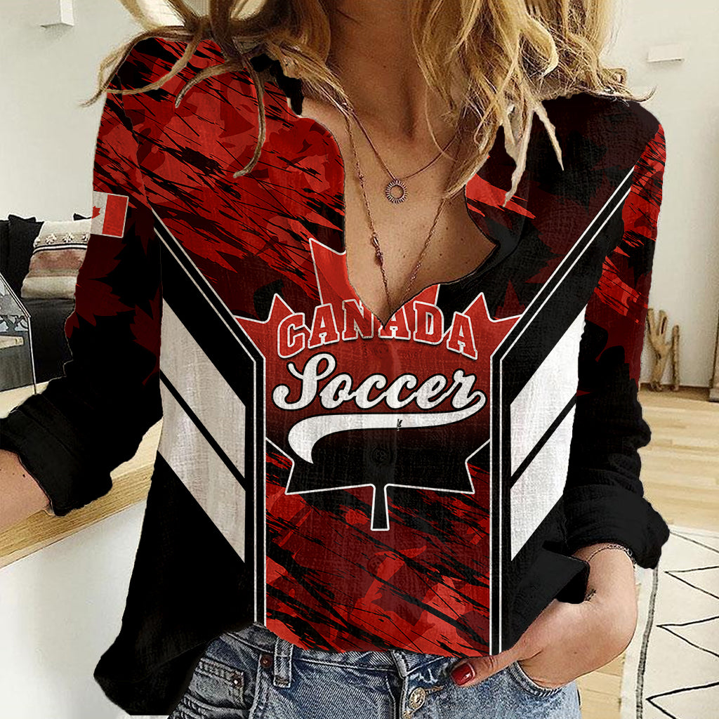 canada-soccer-women-casual-shirt-canadian-maple-sporty-style