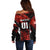 Personalised Canada Soccer Off Shoulder Sweater Canadian Maple Sporty Style - Wonder Print Shop