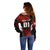 Personalised Canada Soccer Off Shoulder Sweater Canadian Maple Sporty Style - Wonder Print Shop