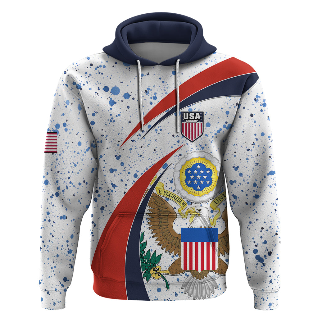 United States Soccer Hoodie USA Coat Of Arms Sporty Style - Wonder Print Shop