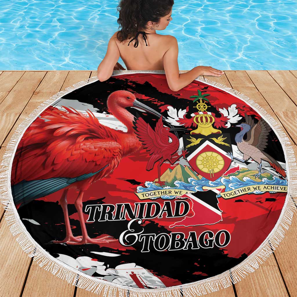 Trinidad And Tobago Scarlet Ibis Beach Blanket Special Stylized - Wonder Print Shop