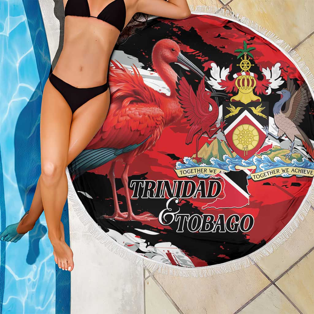 Trinidad And Tobago Scarlet Ibis Beach Blanket Special Stylized - Wonder Print Shop
