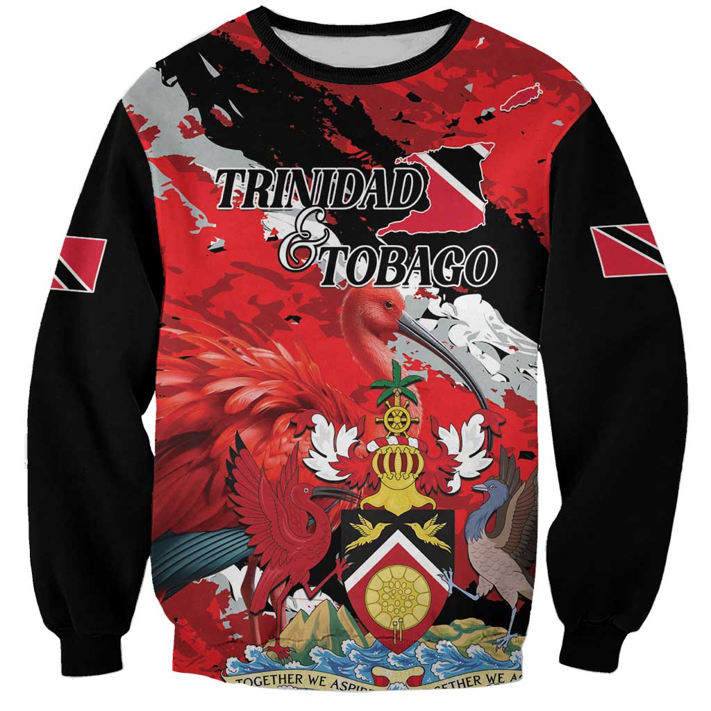 Personalized Trinidad And Tobago Scarlet Ibis Sweatshirt Special Stylized - Wonder Print Shop