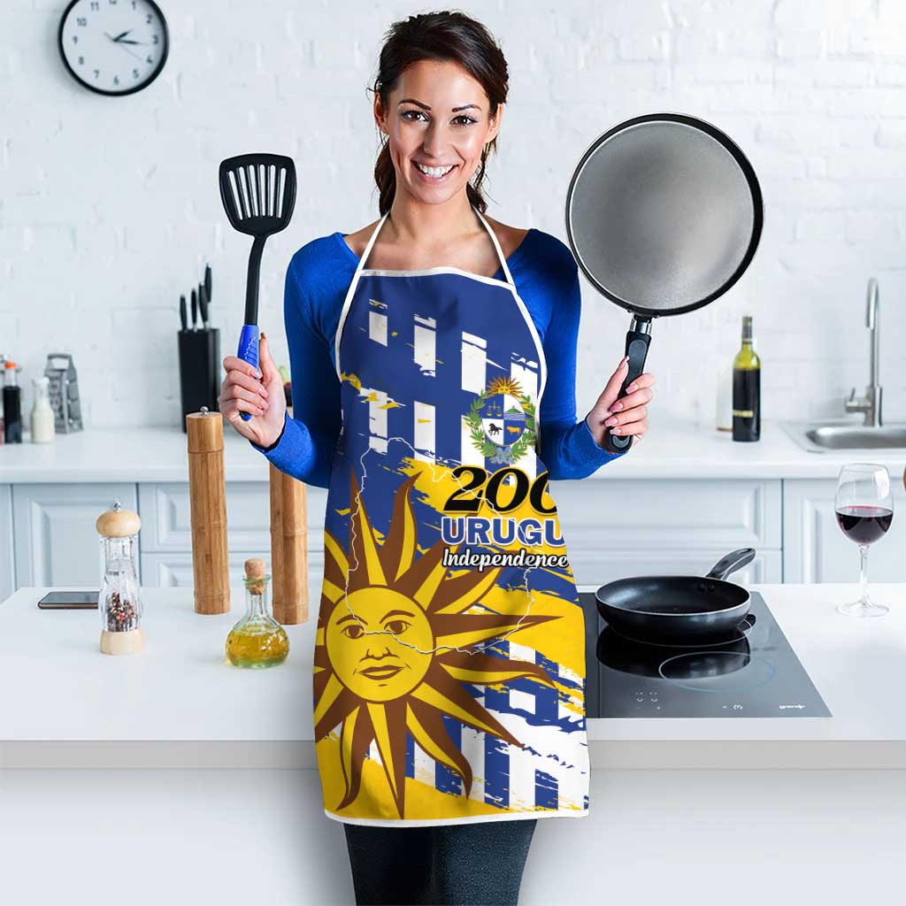 Uruguay 200th Independence Day Apron Sol de Mayo Grunge Stylized - Wonder Print Shop