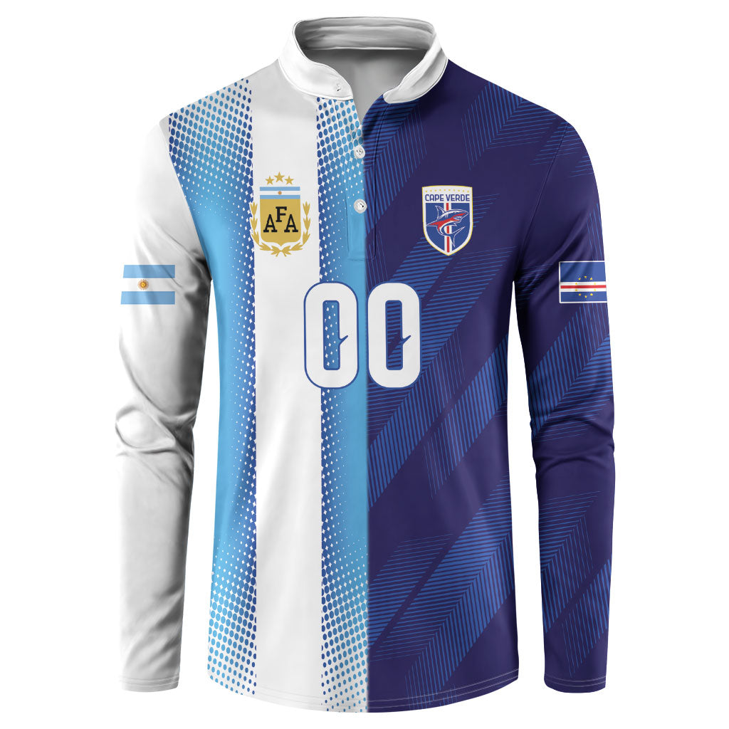 Custom Argentina Cabo Verde 2026 World Football Button Sweatshirt Forever Pride