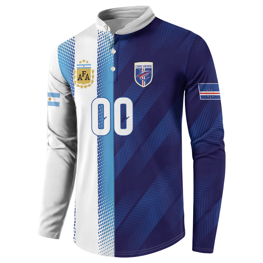 Custom Argentina Cabo Verde 2026 World Football Button Sweatshirt Forever Pride