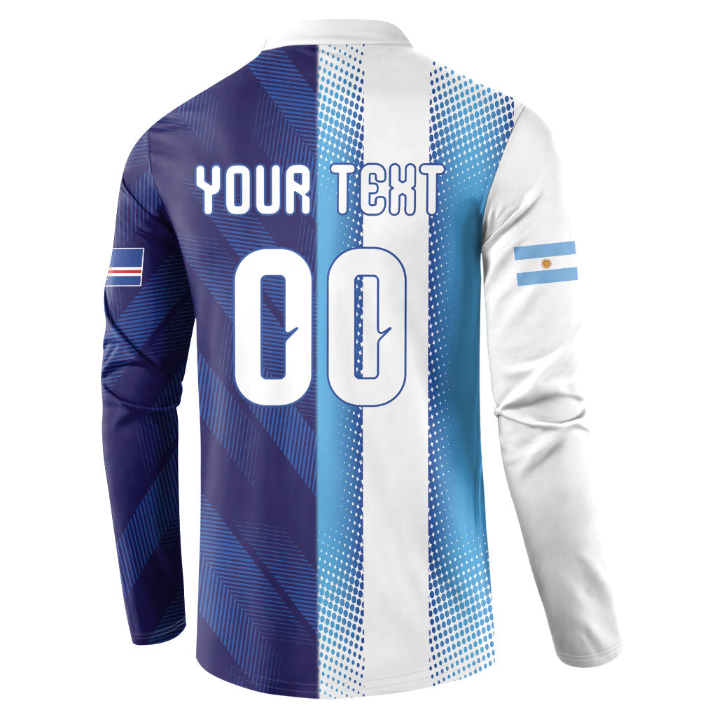 Custom Argentina Cabo Verde 2026 World Football Button Sweatshirt Forever Pride