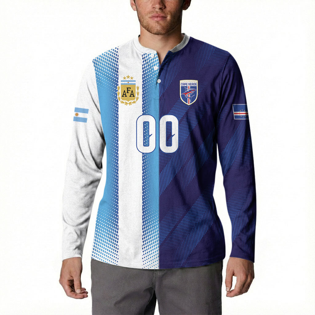 Custom Argentina Cabo Verde 2026 World Football Button Sweatshirt Forever Pride