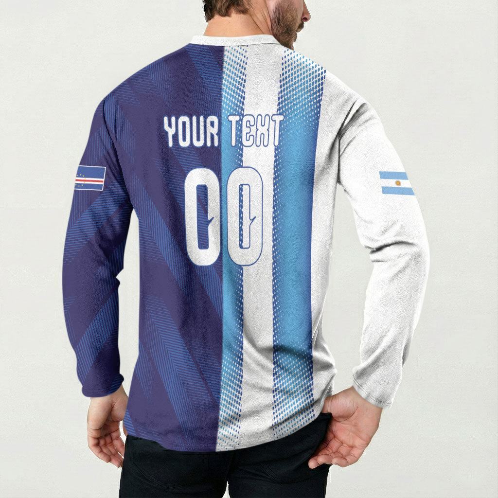 Custom Argentina Cabo Verde 2026 World Football Button Sweatshirt Forever Pride