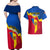 Moldova Independence Day Couples Matching Off Shoulder Maxi Dress and Hawaiian Shirt Coat of Arms Special Version - Wonder Print Shop