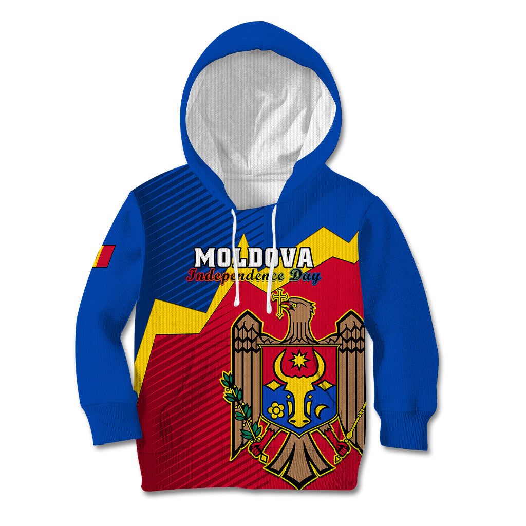 Moldova Independence Day Kid Hoodie Coat of Arms Special Version - Wonder Print Shop