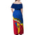 Moldova Independence Day Off Shoulder Maxi Dress Coat of Arms Special Version - Wonder Print Shop