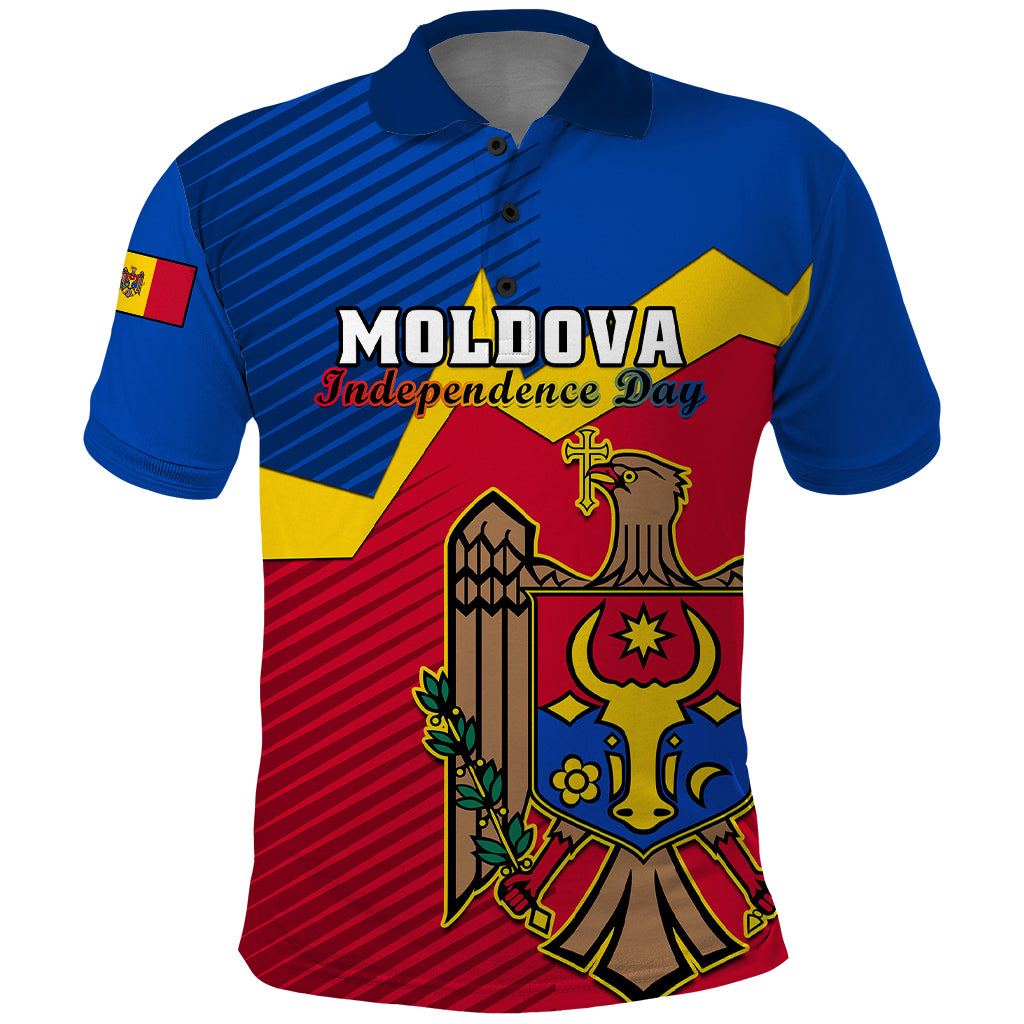 Moldova Independence Day Polo Shirt Coat of Arms Special Version - Wonder Print Shop