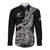 New Zealand Silver Fern Rugby Long Sleeve Button Shirt Aotearoa Kiwi Maori Black Version - Wonder Print Shop