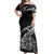 New Zealand Silver Fern Rugby Off Shoulder Maxi Dress Aotearoa Kiwi Maori Black Version - Wonder Print Shop