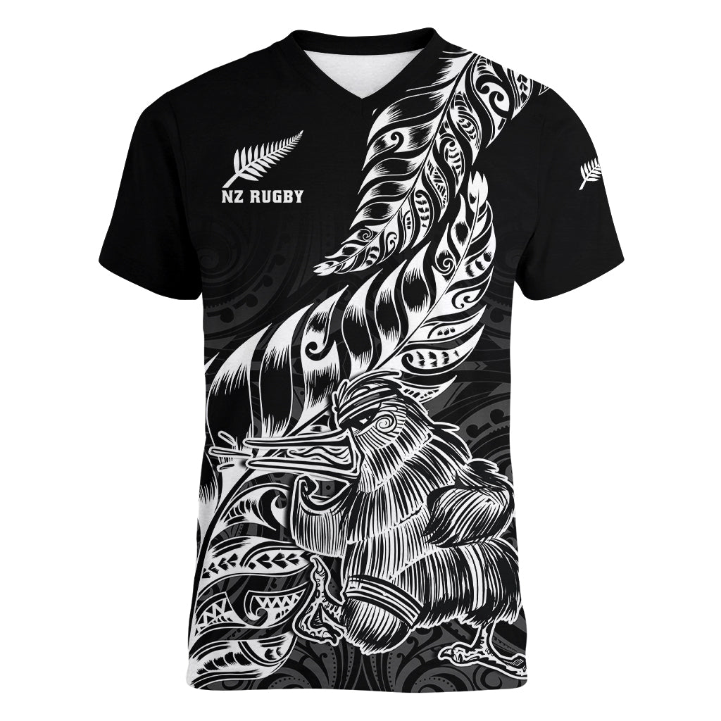 new-zealand-silver-fern-rugby-women-v-neck-t-shirt-aotearoa-kiwi-maori-black-version