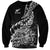 Custom New Zealand Silver Fern Rugby Sweatshirt Aotearoa Kiwi Maori Black Version - Wonder Print Shop