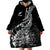 Custom New Zealand Silver Fern Rugby Wearable Blanket Hoodie Aotearoa Kiwi Maori Black Version - Wonder Print Shop