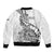 New Zealand Silver Fern Rugby Bomber Jacket Aotearoa Kiwi Maori White Version - Wonder Print Shop