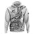 New Zealand Silver Fern Rugby Hoodie Aotearoa Kiwi Maori White Version - Wonder Print Shop