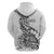 New Zealand Silver Fern Rugby Hoodie Aotearoa Kiwi Maori White Version - Wonder Print Shop